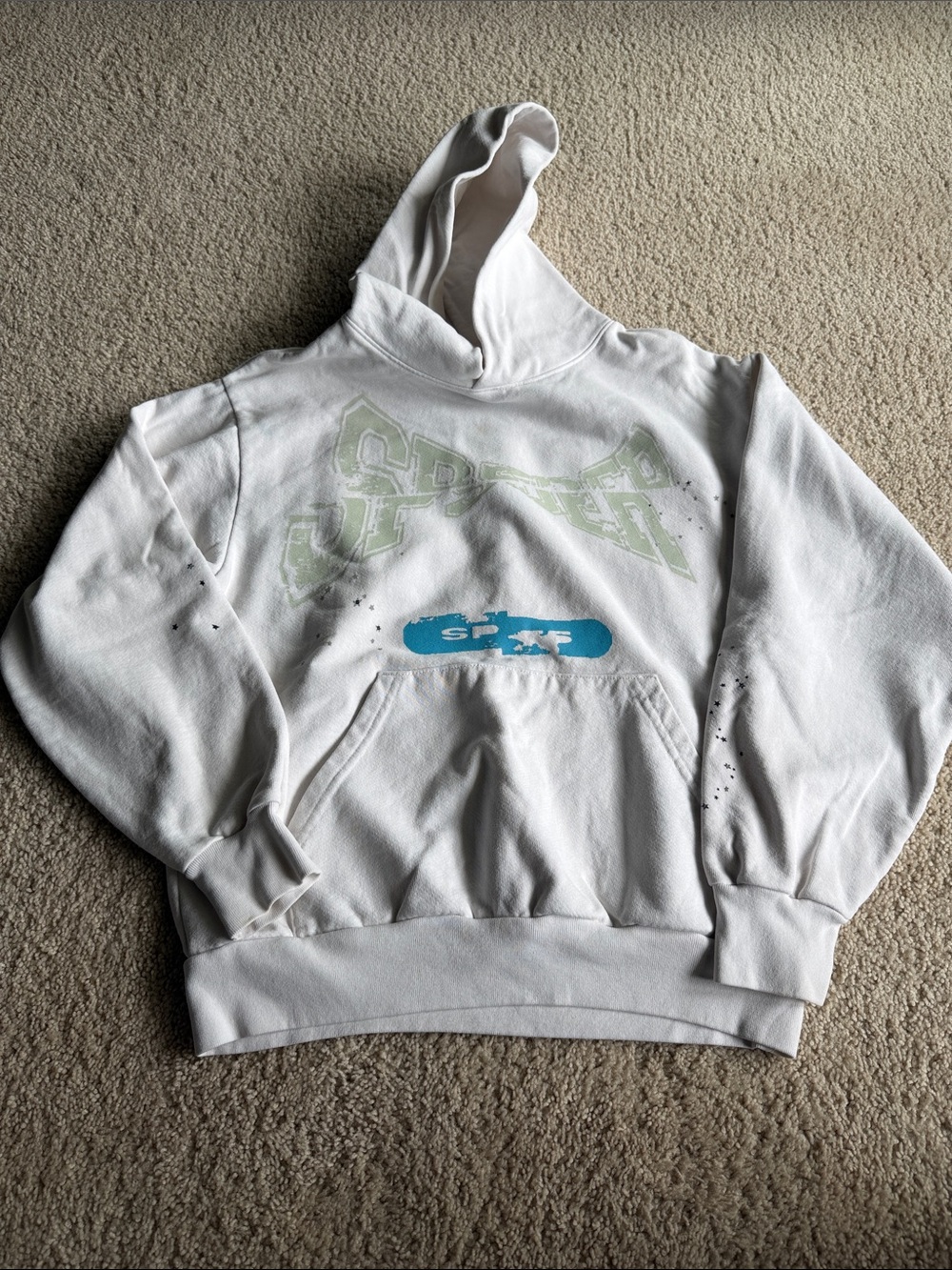 Sp5der Hoodie with Subtle Graphic